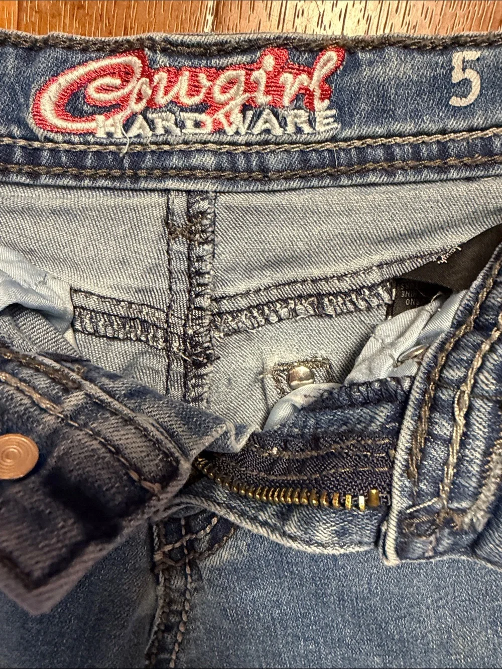Cowgirl Hardware Girls Flared Western Embellished Jeans Size 5